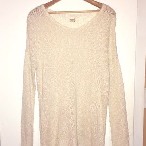 Cream/tan hi-low sweater